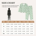 thumbnail image 3 of KLL Cute Crocodile Print Women's Long Sleeve Pajamas with Pants Sleepwear Loungewear 2 Set-Medium, 3 of 7