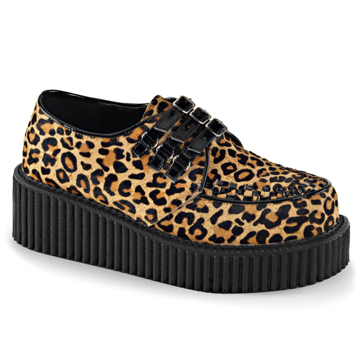 leopard print creepers shoes