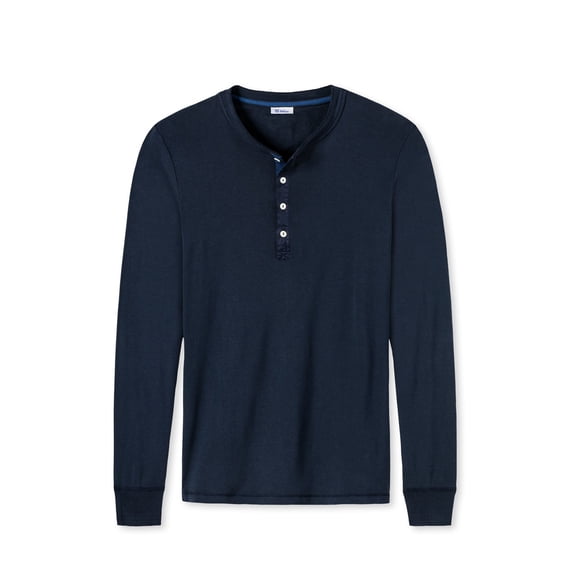 SCHIESSER Revival Camisa Hombre - Manga larga, Chaleco, Karl-Heinz Azul XL (X-Large)