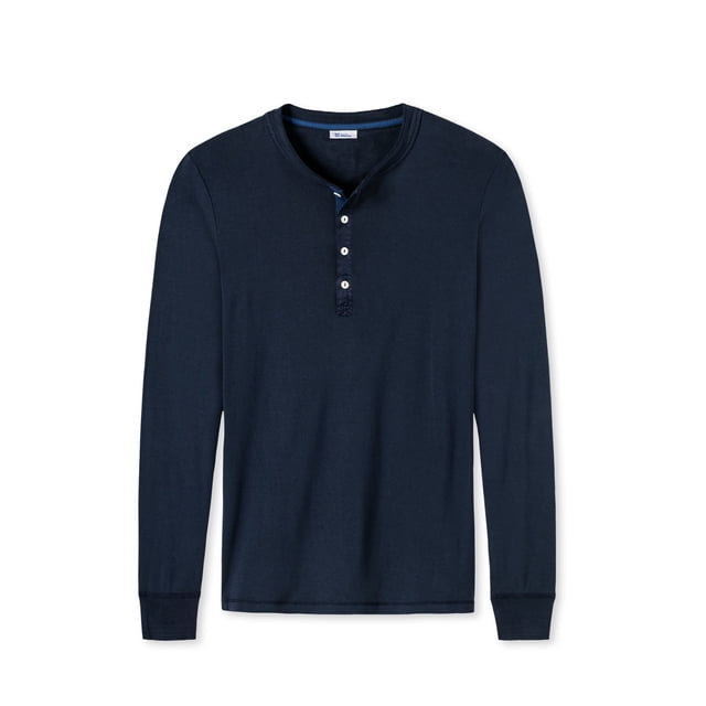 SCHIESSER Revival Camisa Hombre - Manga larga, Chaleco, Karl-Heinz Azul XL (X-Large)