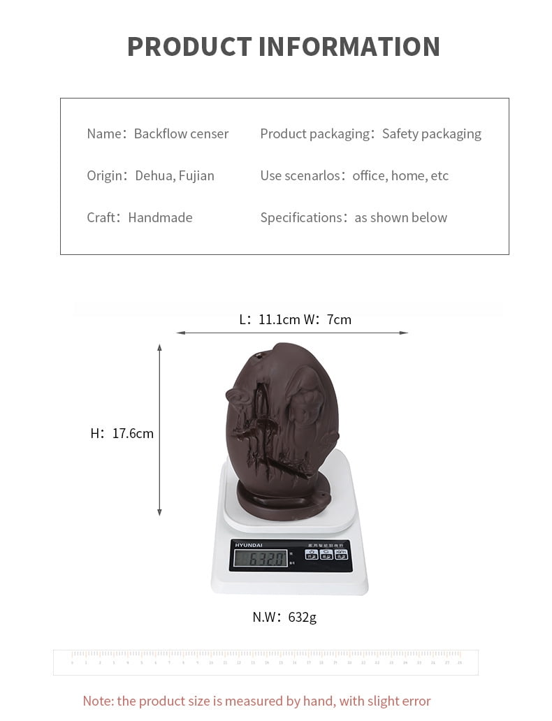 Purple Clay Guanyin Bodhisattva Backflow Smoke Incense Burner Creative Mountain Flowing Water Waterfall Aromatherapy Holder
