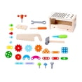 thumbnail image 4 of Juego de herramientas de madera Hugo con caja y tornillos juguetes, 4 of 7