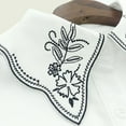 thumbnail image 4 of CYSFASHION Detachable Collar for Women Solid Half Shirts Family Business Casual Round Dicky Collar Blouse White, 4 of 9