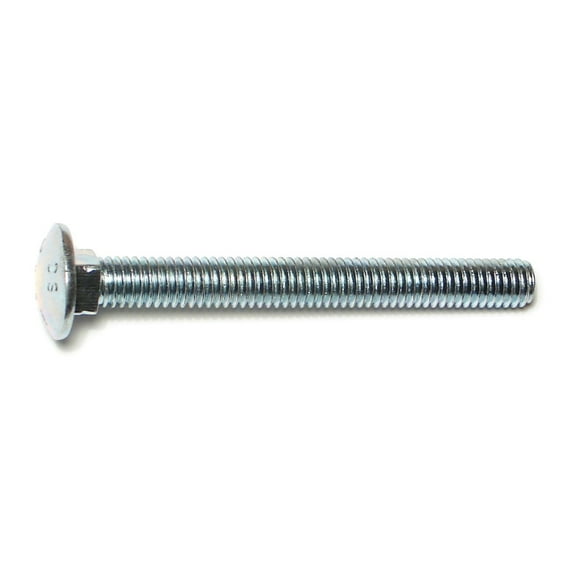 3/8"-16 x 3-1/2" Zinc Plated Grade 2 / A307 Steel Coarse Thread Carriage Bolts CBS-496