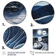 thumbnail image 3 of Designart "Frosty Road Leading into Winter's Embrace I" Landscapes Canvas Wall Art - Modern Blue Road Bedroom Canvas Wall Art, 3 of 6