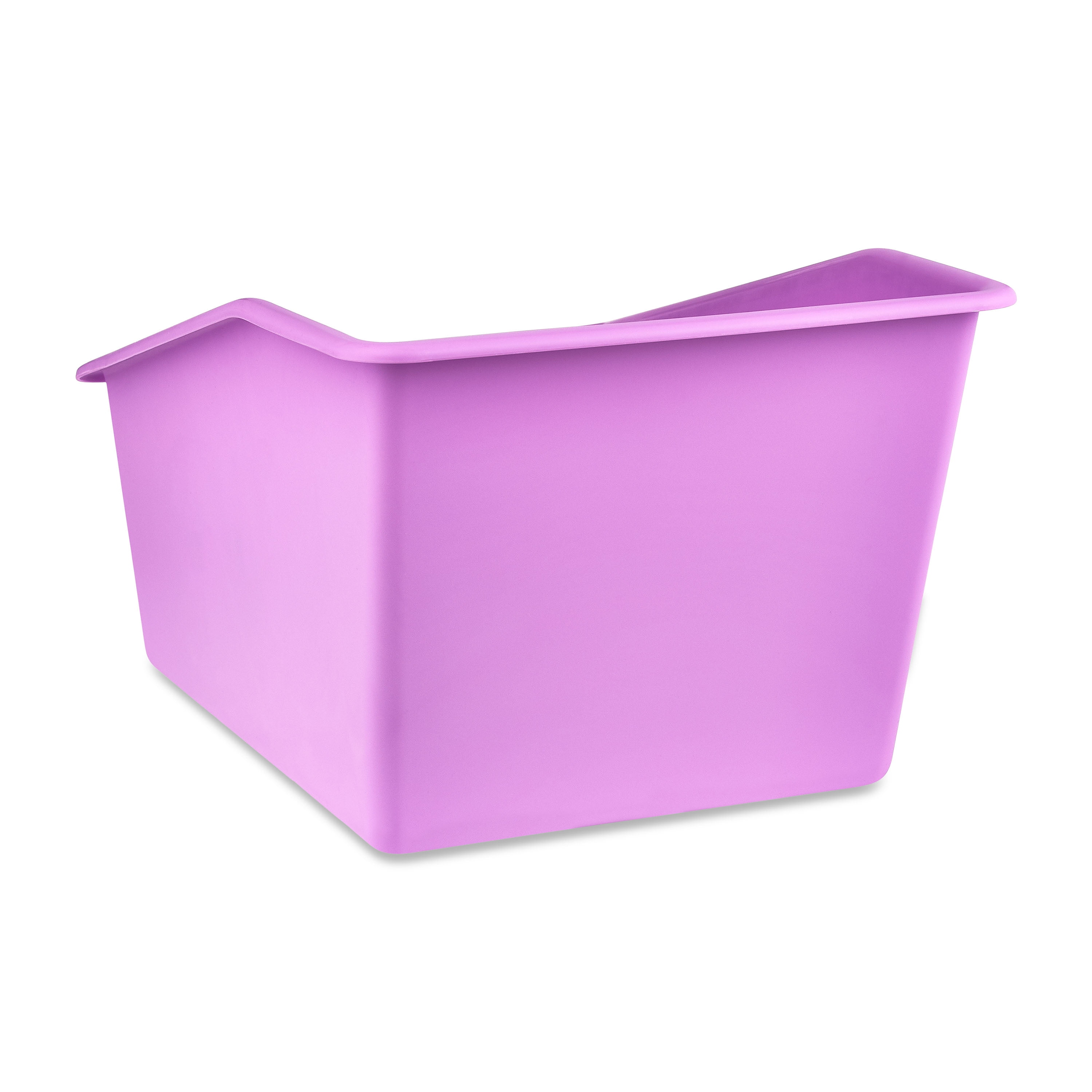 Pen+Gear Large Book Bin with 2 Removable Dividers, 10.24" x 13.8" x 7.8", Violet