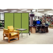 Versare QuickWall Sliding Portable Partition | Durable Privacy Room Divider Screen | 3 Panels | 7 Wide and Up to 74 Tall SoundSorb Panels