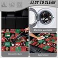 thumbnail image 5 of Jeiento Xmas Plaid Gingerbread Snowman All Weather Cargo Liner Heavy Duty Non Slip Rear Trunk Mat Fit Truck SUV Van, 5 of 7