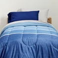 thumbnail image 5 of Dawn 7-Piece Twin Essentials in Nantucket | Reversible Twin/Twin XL Comforter with Two Sheet Sets | Aquatic Stripes in Blues, 5 of 6