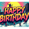 thumbnail image 4 of Vibrant Ski Themed Happy Birthday Banner Backdrop Party Decorations Photography Props Birthday Party Supplies Background for Indoor Celebrations Outdoor Gatherings and Photo Booths, 4 of 8