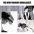 thumbnail image 3 of Gafas de sol polarizadas cuadradas de gran tamaño para mujer, modernas, con montura brillante, para conducir al aire libre, con protección UV, 3 of 6