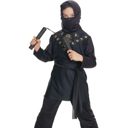 Rubies Kids Black Ninja Japanese Warrior Halloween Costume