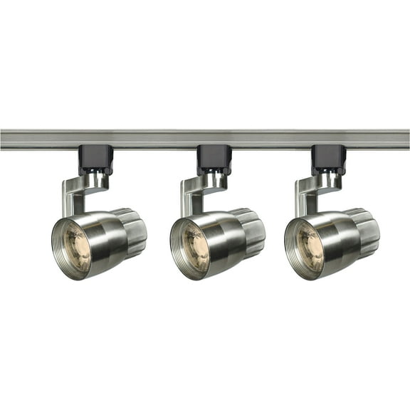3 - Light Brushed Nickel/Silver Track Lighting