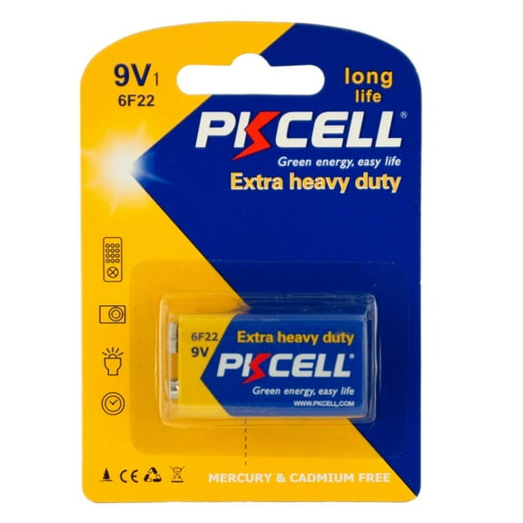9 V Battery, Provides Long Lasting Power for Various Devices, Featuring Mercury, Cadmium Free Construction for Environmentally Friendly Performance, Reliable Energy, For All Your Power Needs
