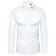 thumbnail image 3 of Youclos Men's Stretch Dress Shirts Long Sleeve Button Down Shirt Wrinkle-Free, 3 of 6