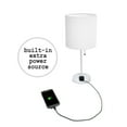 thumbnail image 2 of LimeLights White Stick Lamp with Charging Outlet and Fabric Shade 2 Pack Set, 2 of 9