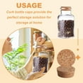 thumbnail image 5 of 8 Pack Tapered Cork Stoppers 1.85 to 2.09 Inch Large Wooden Softness Conical Replacement Bottle Plugs Tightly Seal, 5 of 6