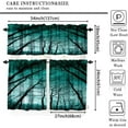 thumbnail image 5 of Gothic Valance Curtain Forest Landscape Woodland Nature Mystic Scenery Rod Pocket Valance Window Treatments Short Curtains for Kitchen Farmhouse Living Room Decor 54x18 Inch + 27x24 Inch X 2, 5 of 5