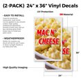 thumbnail image 2 of Mac N' Cheese (2-PACK) 24" x 36" Vinyl Decals | Sign Insert Peel & Stick Decals Stickers Window Signs, 2 of 2