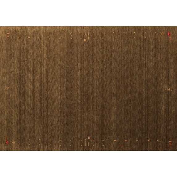 Ahgly Company Indoor Rectangle Abstract Orange Contemporary Area Rugs, 2' x 3'