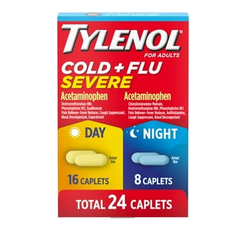  Cold + Flu Severe Day & Night Cets Combo Pack, 24 ct.