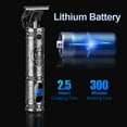 thumbnail image 2 of Electric Cordless Hair Clipper Grooming Cutting T-Blade Trimmer Kit Rechargeable Trimmer for Men Zero Gapped Beard Shaver Barbershop Professional (Silver Engraving), 2 of 8