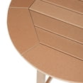 thumbnail image 6 of Costaelm Paradise Outdoor HDPE 35" Round Counter Height Patio Bar Table, Teak, 6 of 9