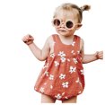 thumbnail image 2 of ATOGUTA Onesies for Boys Sleeveless Tank Floral Print Romper Bodysuit Outfits Red, Sizes 0-24M, 2 of 5
