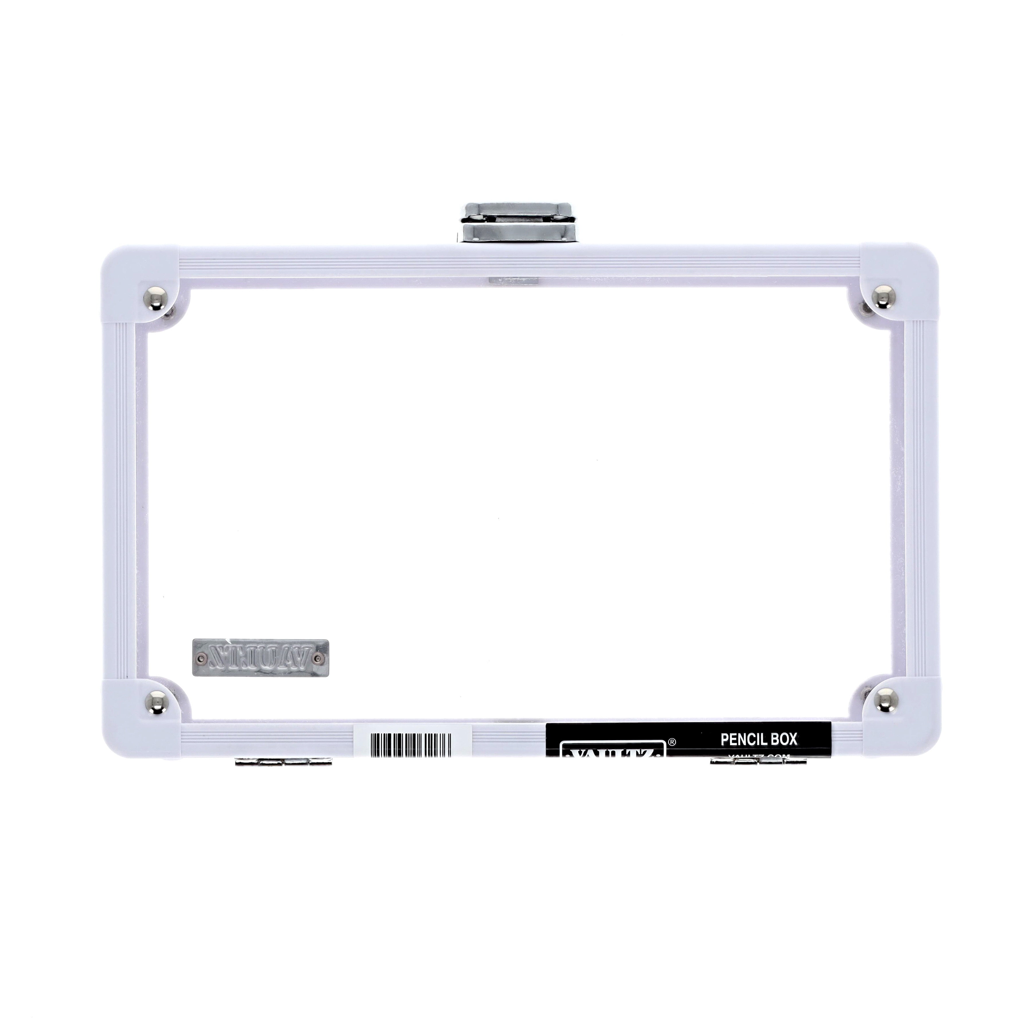 Vaultz Locking Pencil Box Clear Acrylic with Key Lock for Elementary School Supplies, New, VZ06117