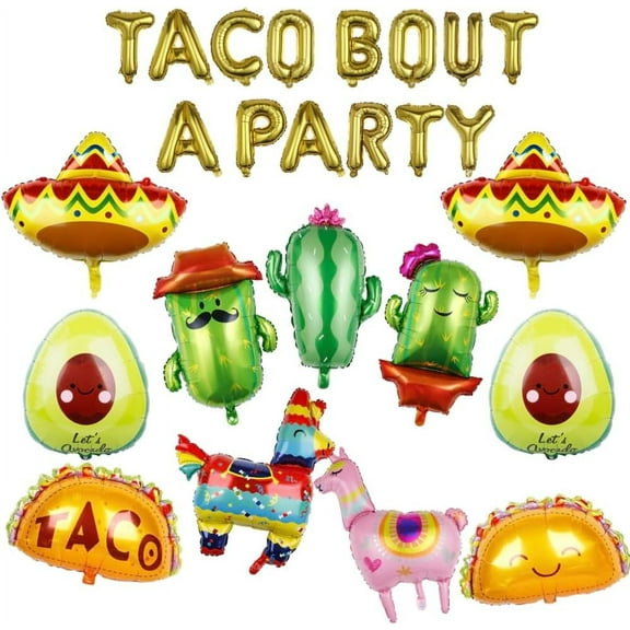 Urby Taco Bout a Party Decorations 25 pcs Giant Balloon Set, Globos Para Decoracion De Fiestas