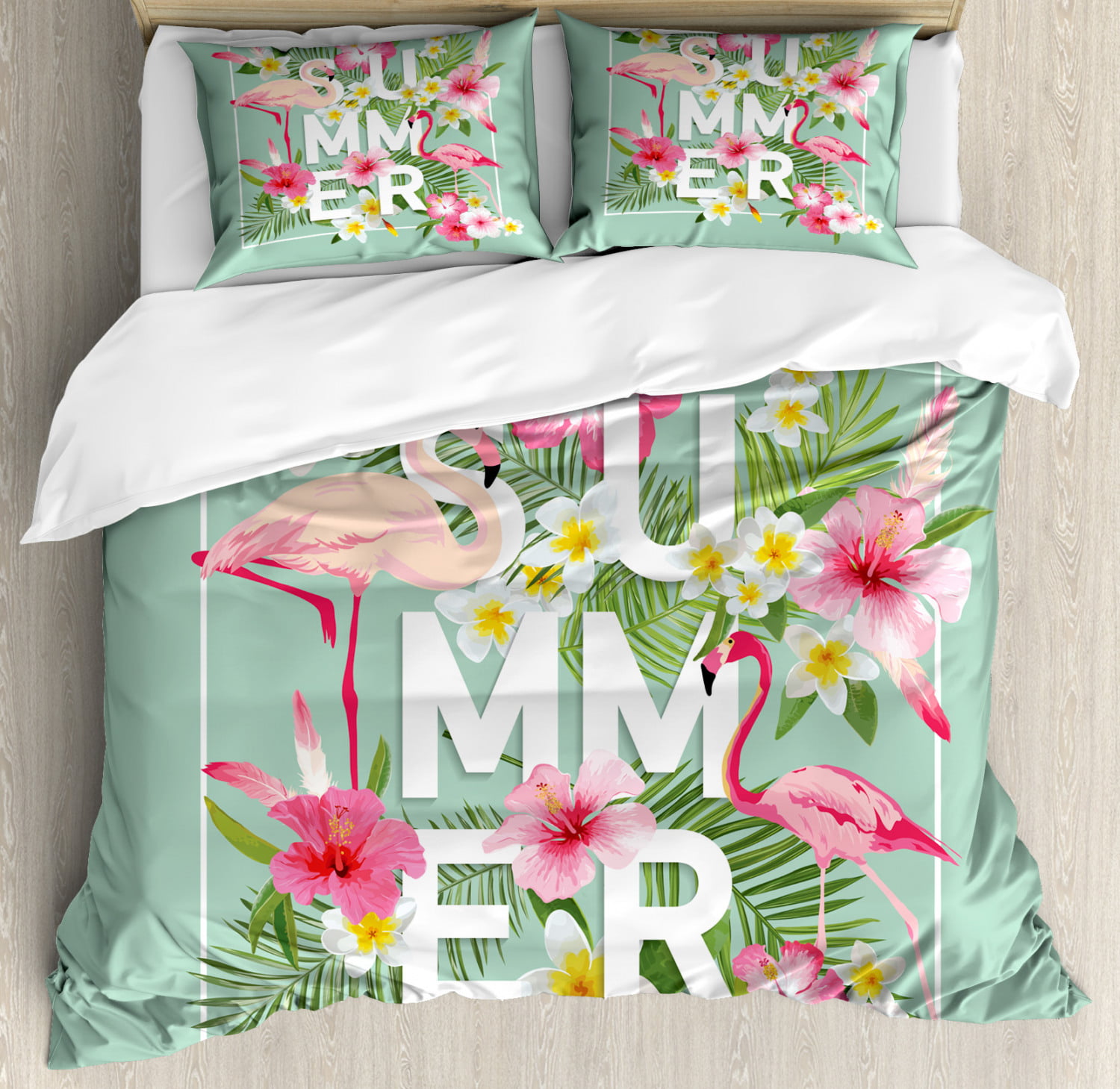 Flowers & Petals Retro Reversible Bedding Duvet Quilt Cover Set & Pillowcases 