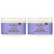 SheaMoisture Creme Body Scrub Lavender Calming Skin Care with Fair Trade Shea Butter 11.3 oz - Pack of 2