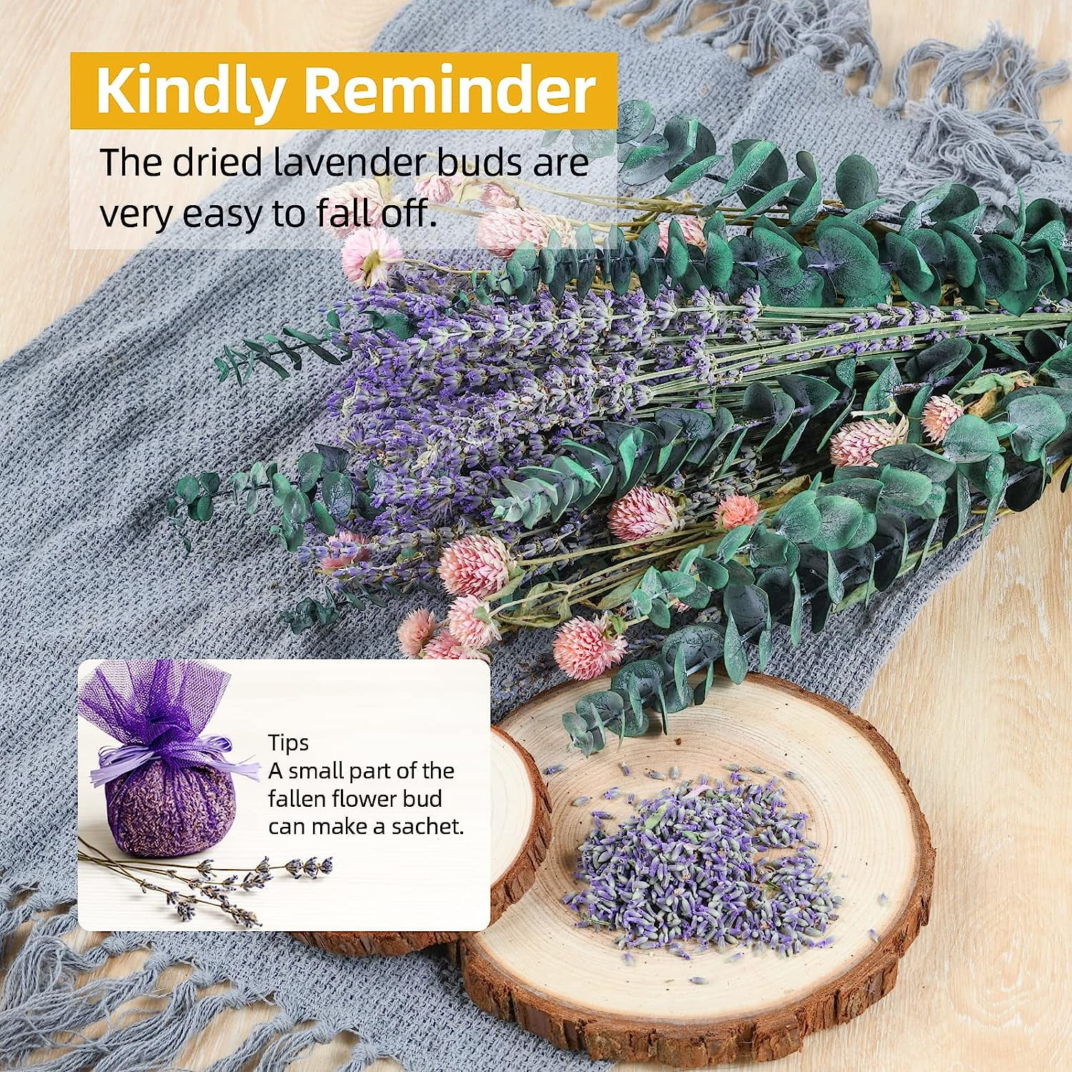43 Pcs Dried Eucalyptus Stems & Lavender Flowers Bundle for Shower - Natural Fresh Eucalyptus Leaves Hanging Plants for Home and Wedding Decorations