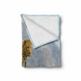 thumbnail image 2 of Leopard Soft Flannel Fleece Throw Blanket, Fierce and Creature Standing on Branch with a Blurred Background, Cozy Plush for Indoor and Outdoor Use, 60" x 80", Multicolor, by Ambesonne, 2 of 6