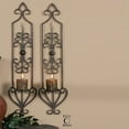 thumbnail image 1 of Uttermost Appliques Murales Privas en Métal avec Rouille Acajou (Lot de 2), 1 of 2
