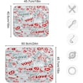 thumbnail image 3 of FREEAMG Love Decoration Dish Drying Mat for Kitchen Counter,Super Quick Absorbent Composite Sponge Dish Drying Pad,Heat Resistant Non-Slip Rack Tableware Mat, 18x24 Inch, 3 of 7