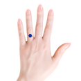 thumbnail image 4 of ANGARA Lab Grown 3.75 Ct Peg Head Round Blue Sapphire Engagement Ring for Women in 14K Rose Gold (Size-9mm) | September Birthstone, Anniversary, Jewelry Gift for Women | Lab-Grown Blue Sapphire Ring, 4 of 8