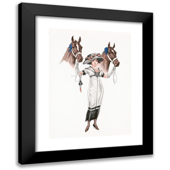 Charles W. Holmes 11x14 Black Modern Framed Museum Art Print Titled - ‘Blue Bloods’ No. 84 (1911)