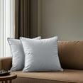 thumbnail image 5 of A1HC Set of 2 Luxurious Soft Velvet Throw Pillow Covers Only, 18"x18", Light Grey, Decorative Cushion Covers with Hidden YKK Zipper for Sofa or Bed, 5 of 7