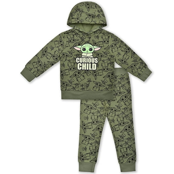 Baby Yoda Boys 2 Piece Hoodie and Jogger Set, Infant
