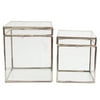 A&B Home Ariana Square Glass Boxes, Set of 2