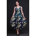 thumbnail image 2 of Bimba Robe Florale pour Femmes à Bretelles Spaghetti Col en V Midi Plage - Grande, 2 of 5