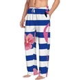 thumbnail image 3 of Kdxio Pink Flamingo Print Men's Sleep Pajama Pant Lounge Pants with Pockets, 3 of 8