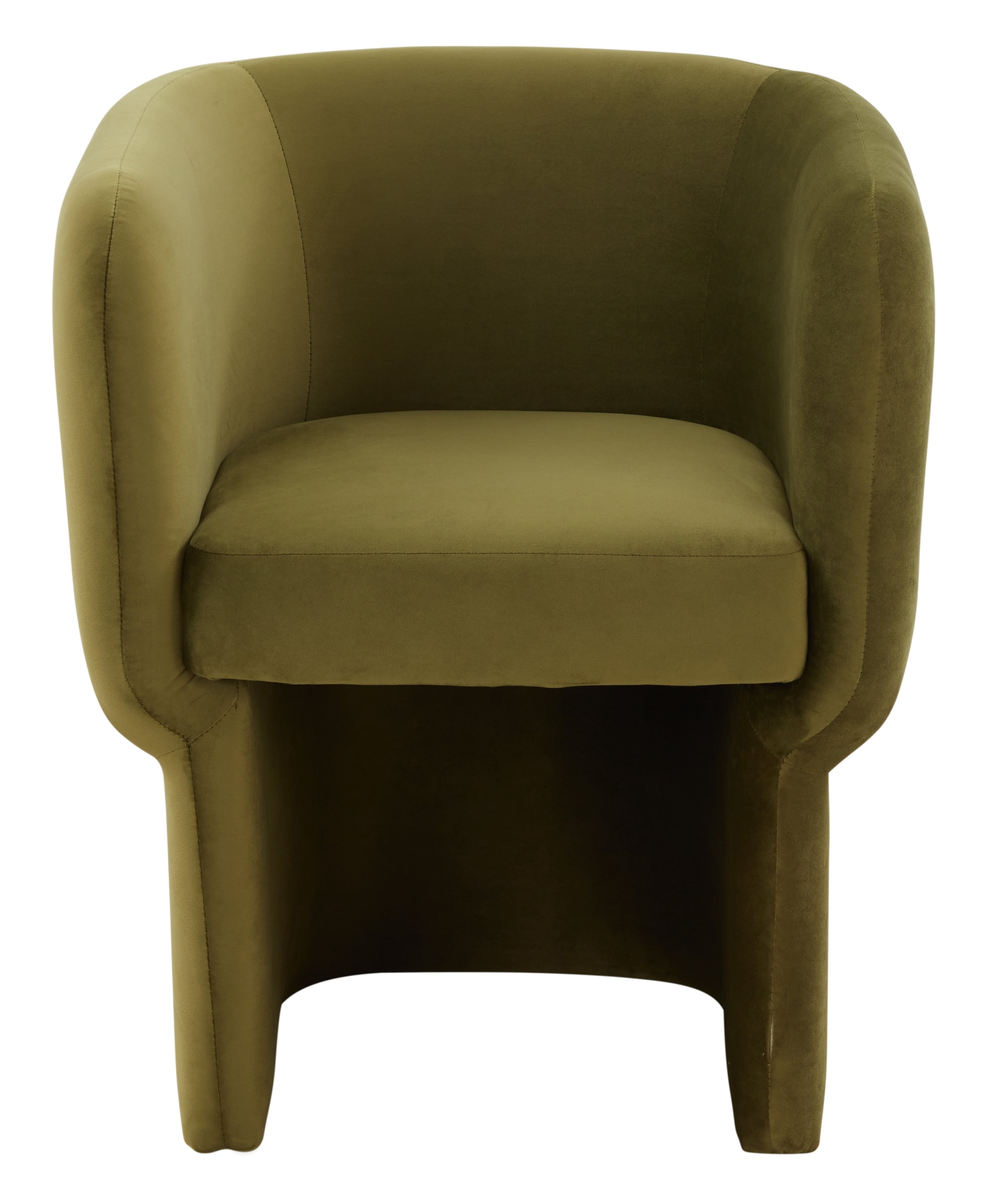 SAFAVIEH Couture Wally Modern Velvet Solid Dining Chair , Olive Green