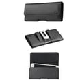 thumbnail image 2 of For Galaxy S24 5G Universal PU Leather Horizontal Phone Pouch Holder Carrying Case With Fixed Belt Clip Holder, Magnetic Closure - Black, 2 of 6