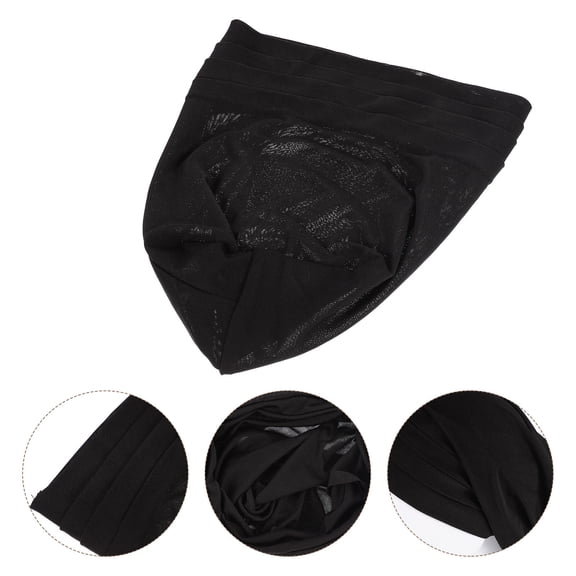 Yardwe bonnet cap Sleeping Hat Cotton Black Women Sleeping 1Set