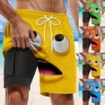 thumbnail image 3 of FUZHIQ Men's Swim Trunks 7 Inch Loose Fit Solid Color Quick-Dry 4th Of July Swim Trunks with Compression Liner Stretch Fabric Swimwear Bathing Suits,S, 3 of 5