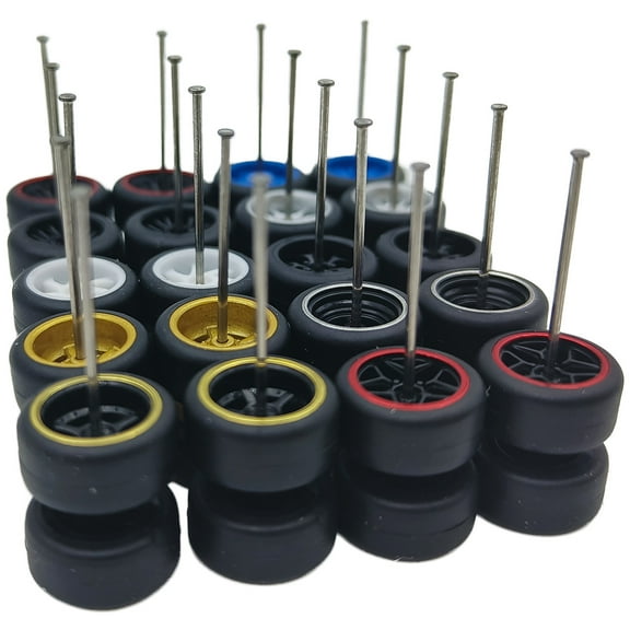 1/64 Wheels, 10 Sets Wheels and Tires Kit Mixed/Random Wheels Set for Wheels Car â‘