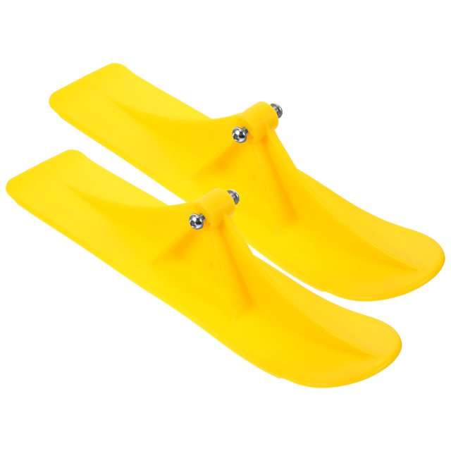 OULII Trottinette à Neige Portable Jaune PP avec Multiples Fonctions pour Enfants en Ski