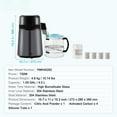 thumbnail image 3 of 4L 1.05 Gallon Countertop Water Distiller, 750W Stainless Steel Distilled Water Maker, Home Water Purifier Machine for Clean Water, Gray, 3 of 10